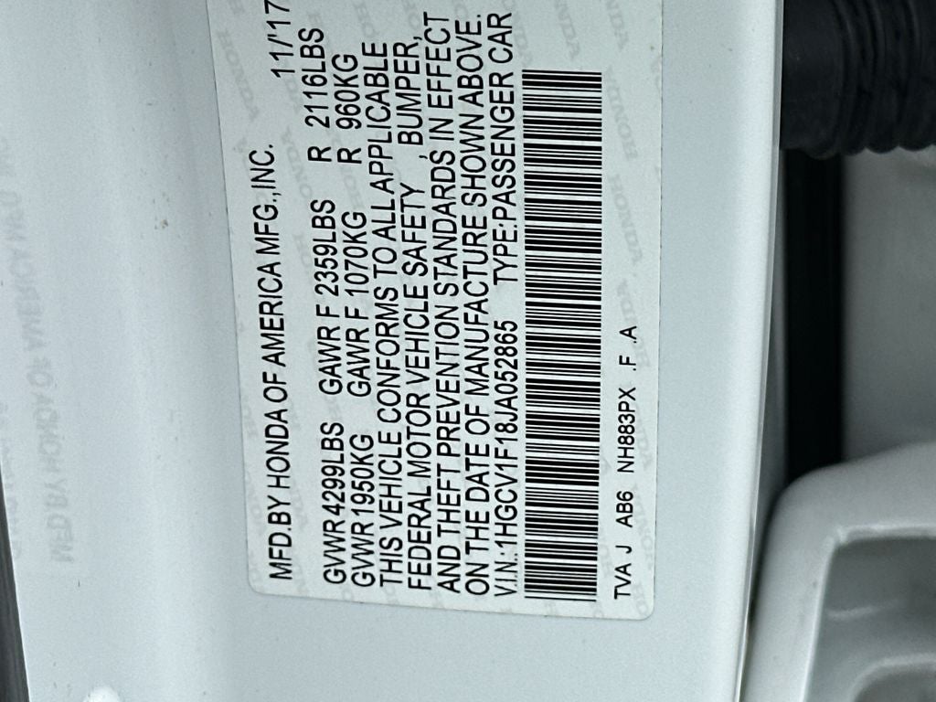 2018 Honda Accord LX