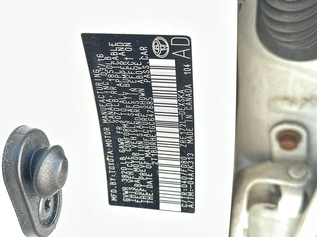 2016 Toyota Corolla S Plus