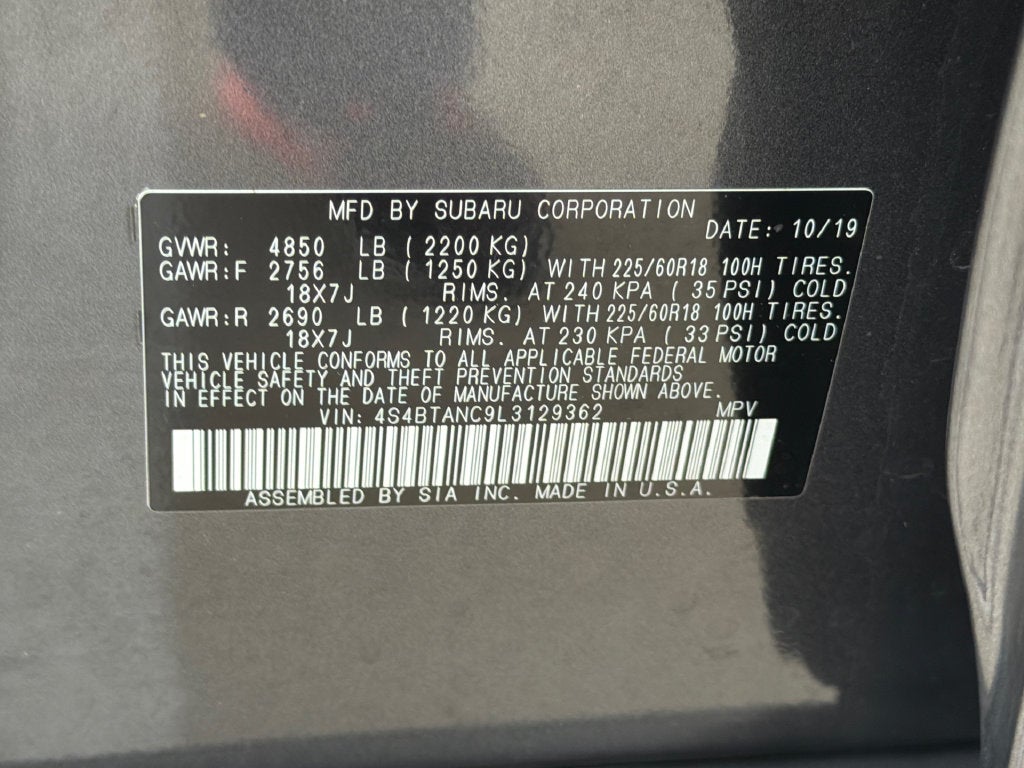 2020 Subaru Outback Limited Limited
