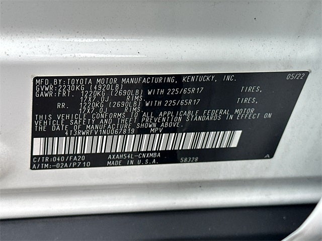 2022 Toyota RAV4 Hybrid XLE