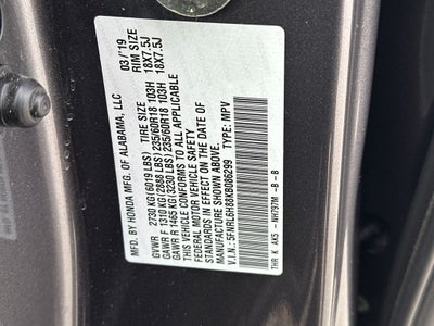 2019 Honda Odyssey Touring