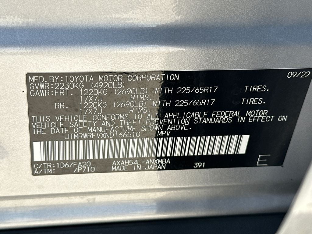 2022 Toyota RAV4 Hybrid XLE